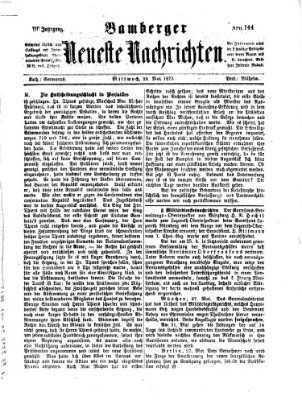 Bamberger neueste Nachrichten Mittwoch 28. Mai 1873