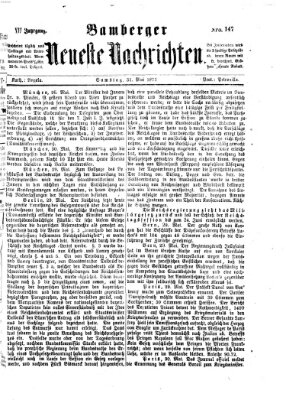 Bamberger neueste Nachrichten Samstag 31. Mai 1873