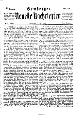 Bamberger neueste Nachrichten Montag 9. Juni 1873