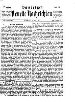 Bamberger neueste Nachrichten Dienstag 10. Juni 1873