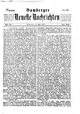 Bamberger neueste Nachrichten Sonntag 15. Juni 1873