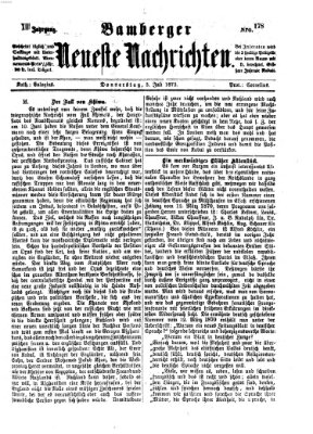 Bamberger neueste Nachrichten Donnerstag 3. Juli 1873