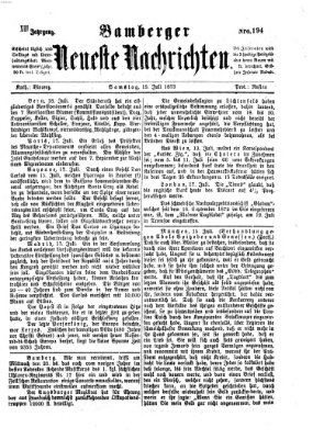 Bamberger neueste Nachrichten Samstag 19. Juli 1873