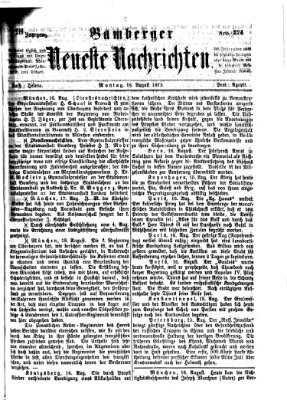 Bamberger neueste Nachrichten Montag 18. August 1873