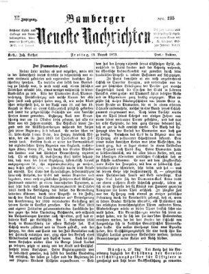 Bamberger neueste Nachrichten Freitag 29. August 1873