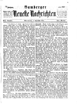 Bamberger neueste Nachrichten Mittwoch 3. September 1873