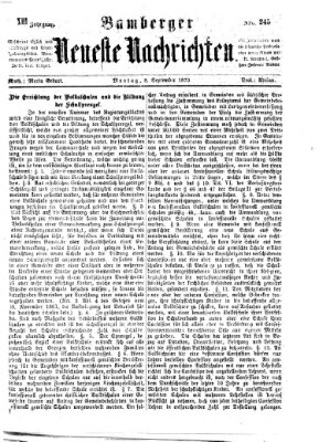 Bamberger neueste Nachrichten Montag 8. September 1873