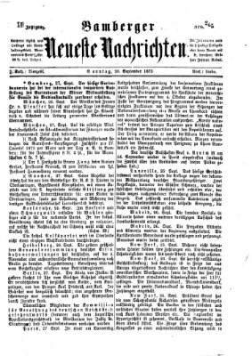 Bamberger neueste Nachrichten Sonntag 28. September 1873