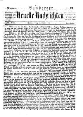 Bamberger neueste Nachrichten Donnerstag 16. Oktober 1873