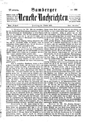 Bamberger neueste Nachrichten Freitag 24. Oktober 1873