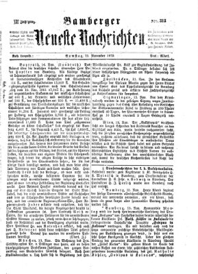 Bamberger neueste Nachrichten Samstag 15. November 1873