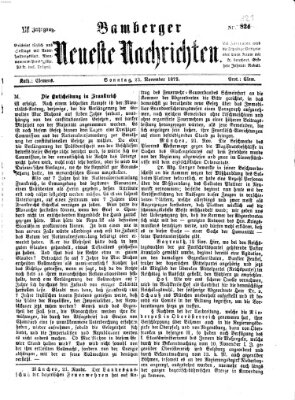 Bamberger neueste Nachrichten Sonntag 23. November 1873