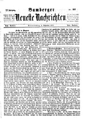 Bamberger neueste Nachrichten Donnerstag 4. Dezember 1873