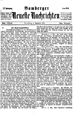 Bamberger neueste Nachrichten Samstag 6. Dezember 1873