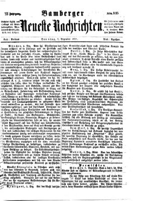 Bamberger neueste Nachrichten Sonntag 7. Dezember 1873