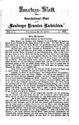 Bamberger neueste Nachrichten. Sonntagsblatt : Unterhaltungs-Beilage zu den "Bamberger neueste Nachrichten" (Bamberger neueste Nachrichten) Sonntag 28. Januar 1872