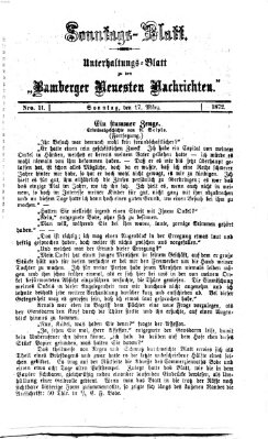 Bamberger neueste Nachrichten. Sonntagsblatt : Unterhaltungs-Beilage zu den "Bamberger neueste Nachrichten" (Bamberger neueste Nachrichten) Sonntag 17. März 1872