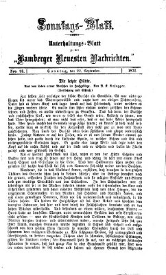 Bamberger neueste Nachrichten. Sonntagsblatt : Unterhaltungs-Beilage zu den "Bamberger neueste Nachrichten" (Bamberger neueste Nachrichten) Sonntag 22. September 1872