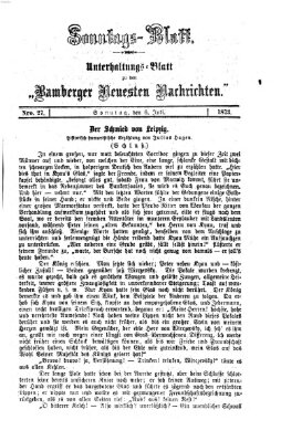 Bamberger neueste Nachrichten. Sonntagsblatt : Unterhaltungs-Beilage zu den "Bamberger neueste Nachrichten" (Bamberger neueste Nachrichten) Sonntag 6. Juli 1873