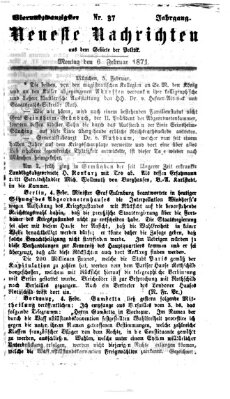 Neueste Nachrichten aus dem Gebiete der Politik (Münchner neueste Nachrichten) Montag 6. Februar 1871