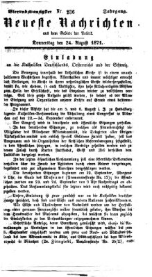 Neueste Nachrichten aus dem Gebiete der Politik (Münchner neueste Nachrichten) Donnerstag 24. August 1871