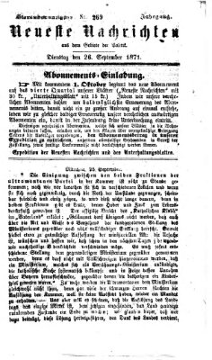 Neueste Nachrichten aus dem Gebiete der Politik (Münchner neueste Nachrichten) Dienstag 26. September 1871