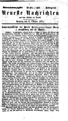 Neueste Nachrichten aus dem Gebiete der Politik (Münchner neueste Nachrichten) Sonntag 8. Oktober 1871