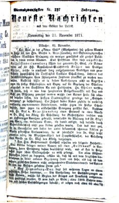 Neueste Nachrichten aus dem Gebiete der Politik (Münchner neueste Nachrichten) Donnerstag 23. November 1871