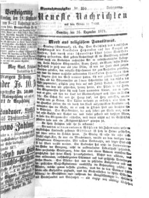 Neueste Nachrichten aus dem Gebiete der Politik (Münchner neueste Nachrichten) Samstag 16. Dezember 1871