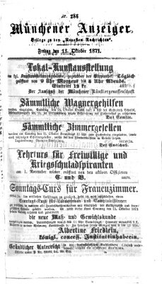 Münchener Anzeiger (Münchner neueste Nachrichten) Freitag 13. Oktober 1871