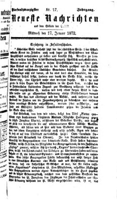 Neueste Nachrichten aus dem Gebiete der Politik (Münchner neueste Nachrichten) Mittwoch 17. Januar 1872