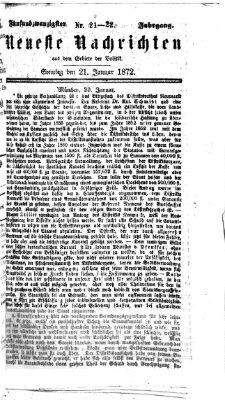 Neueste Nachrichten aus dem Gebiete der Politik (Münchner neueste Nachrichten) Sonntag 21. Januar 1872