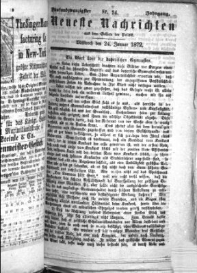 Neueste Nachrichten aus dem Gebiete der Politik (Münchner neueste Nachrichten) Mittwoch 24. Januar 1872