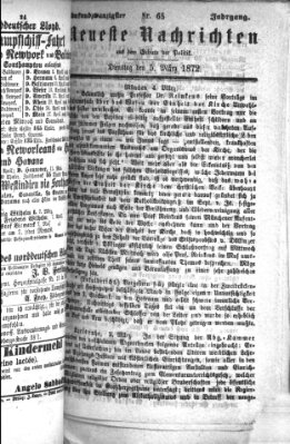 Neueste Nachrichten aus dem Gebiete der Politik (Münchner neueste Nachrichten) Dienstag 5. März 1872