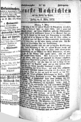 Neueste Nachrichten aus dem Gebiete der Politik (Münchner neueste Nachrichten) Freitag 8. März 1872