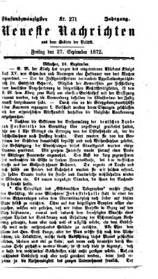 Neueste Nachrichten aus dem Gebiete der Politik (Münchner neueste Nachrichten) Freitag 27. September 1872