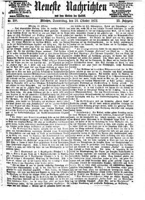 Neueste Nachrichten aus dem Gebiete der Politik (Münchner neueste Nachrichten) Donnerstag 24. Oktober 1872