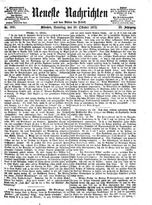 Neueste Nachrichten aus dem Gebiete der Politik (Münchner neueste Nachrichten) Samstag 26. Oktober 1872