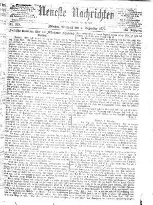 Neueste Nachrichten aus dem Gebiete der Politik (Münchner neueste Nachrichten) Mittwoch 4. Dezember 1872