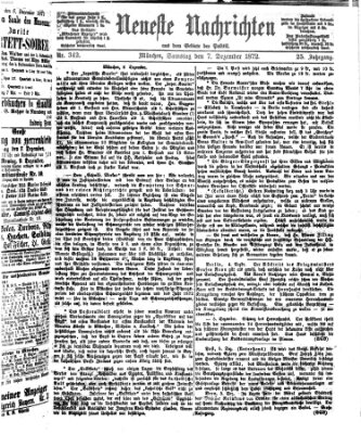 Neueste Nachrichten aus dem Gebiete der Politik (Münchner neueste Nachrichten) Samstag 7. Dezember 1872