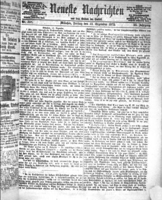 Neueste Nachrichten aus dem Gebiete der Politik (Münchner neueste Nachrichten) Freitag 13. Dezember 1872