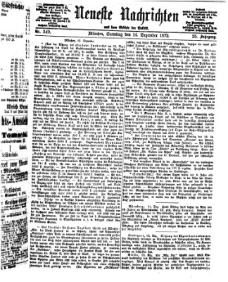 Neueste Nachrichten aus dem Gebiete der Politik (Münchner neueste Nachrichten) Samstag 14. Dezember 1872