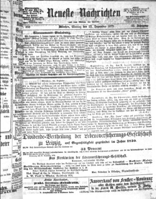 Neueste Nachrichten aus dem Gebiete der Politik (Münchner neueste Nachrichten) Montag 23. Dezember 1872