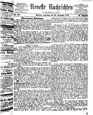 Neueste Nachrichten aus dem Gebiete der Politik (Münchner neueste Nachrichten) Samstag 28. Dezember 1872