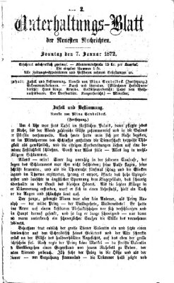 Neueste Nachrichten aus dem Gebiete der Politik. Unterhaltungs-Blatt der Neuesten Nachrichten (Münchner neueste Nachrichten) Sonntag 7. Januar 1872