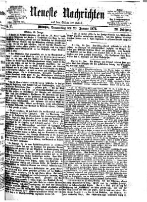 Neueste Nachrichten aus dem Gebiete der Politik (Münchner neueste Nachrichten) Donnerstag 23. Januar 1873
