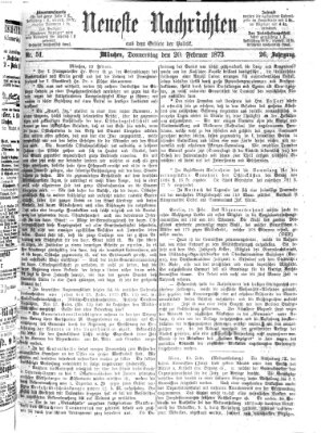 Neueste Nachrichten aus dem Gebiete der Politik (Münchner neueste Nachrichten) Donnerstag 20. Februar 1873