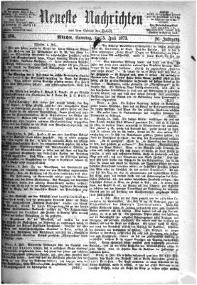 Neueste Nachrichten aus dem Gebiete der Politik (Münchner neueste Nachrichten) Samstag 5. Juli 1873