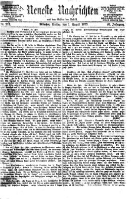 Neueste Nachrichten aus dem Gebiete der Politik (Münchner neueste Nachrichten) Freitag 1. August 1873