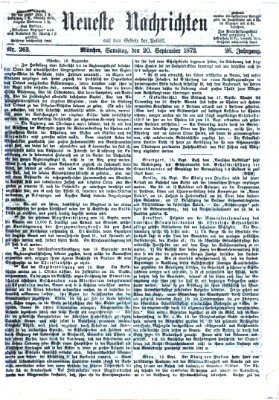 Neueste Nachrichten aus dem Gebiete der Politik (Münchner neueste Nachrichten) Samstag 20. September 1873